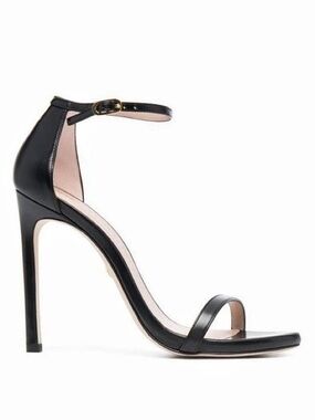 Stuart Weitzman Nudistcurve 100 Sandal Black size 37 NWOB, bag included